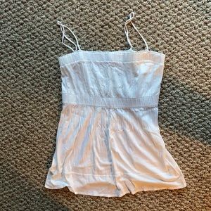 Theory white top adjustable straps size large